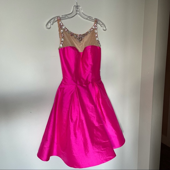 Pink Cocktail Sherri Hill 50066 Dress size 4 - Picture 4 of 9